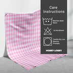 Hobby Lobby Pink Gingham Cotton Calico Fabric, 2 Yards | Precut Fabric - Image 4