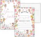 Fairy First Birthday Invitations, 25 Double-Sided Invitation Cards by seclate