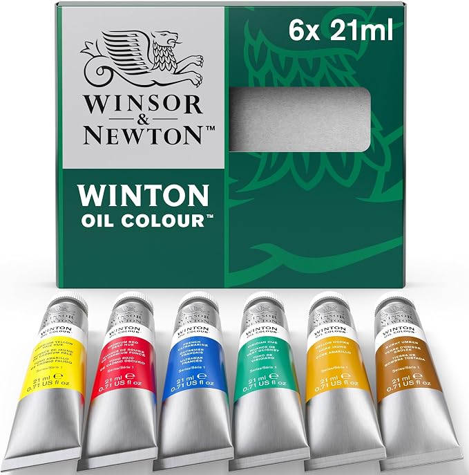 Winsor & Newton Winton Oil Color Paint, Intro Set, 6 x 21ml Tubes, 0.73 Fl Oz by WinsorNewton
