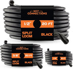 BEST CONNECTIONS 3-Pack Assorted Split Wire Loom Flex-Guard Convoluted Tubing – by BESTCONNECTIONS