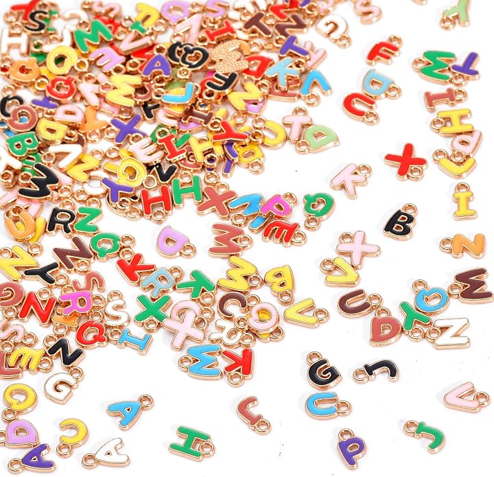stino 200Pcs A-Z Metal Letter Charms by stino