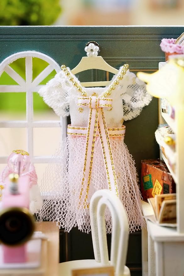 CUTEROOM DIY Doll House Miniature Furniture Wooden House Kit - Image 5