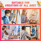 FIXSMITH Stretched Canvas for Painting- 8x10 Inch, Bulk Pack of 8, 100% Cotton - Image 5