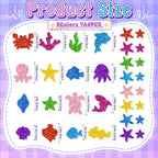 744PCS Glitter Foam Stickers, Colorful Sea Animal Stickers, Self-Adhesive Foam - Image 2