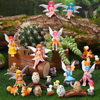 33 Pcs Fairy Garden Miniature Kit Resin Fairies Animal | Weatherproof Solid by GGSTDDUP