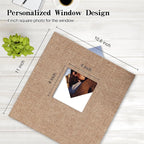 potricher Large Photo Album Self Adhesive 4x6 5x7 8x10 Pictures Linen Cover 80 - Image 2