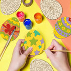 36PCS Wooden Easter Ornaments to Paint, 6 Styles DIY Blank Unfinished Wood Egg - Image 6