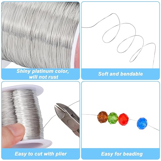 328 Feet Tarnish Resistant Copper Wires 28 Gauge/0.3mm Jewelry Craft Wires - Image 2