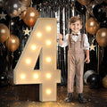 imprsv 4FT Marquee Number 4 Light up Number 4th Birthday Decorations Large by Letsmakeitimpressive