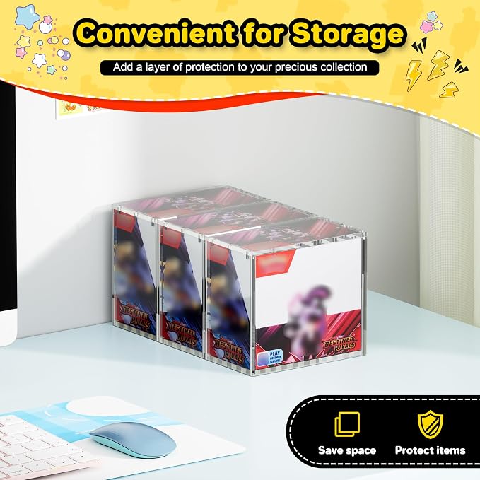 2 PCS PKMN Booster Box Acrylic Case, 5MM Acrylic Display Case, Dustproof and - Image 7