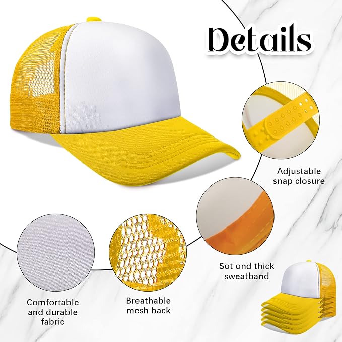 Vabean 24 Pack Sublimation Blank Cap Trucker Mesh Cap Unisex Plain Blank - Image 3