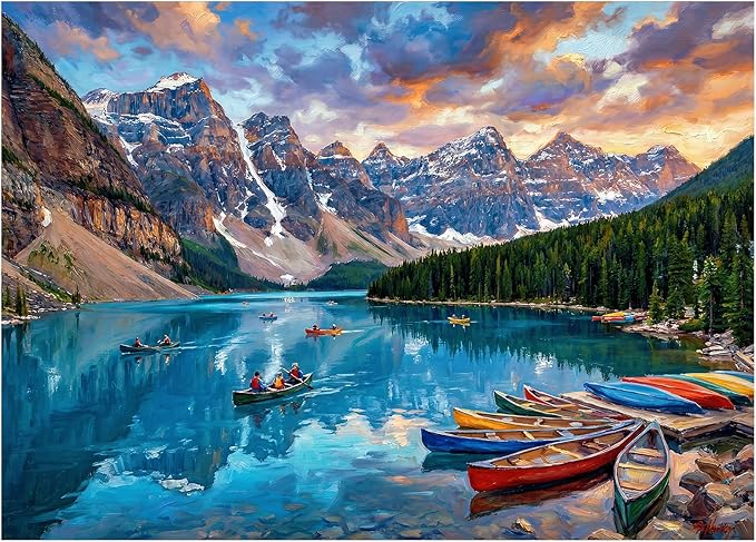 Moraine Lake Puzzles for Adults 1000 Pieces, Challenging Jigsaw Puzzles for by FLYHOUR