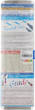 Pilot Parallel 4 Nib Calligraphy Pen Set, 3.8mm & 6.0mm Nibs, Includes 4 Black - Image 2