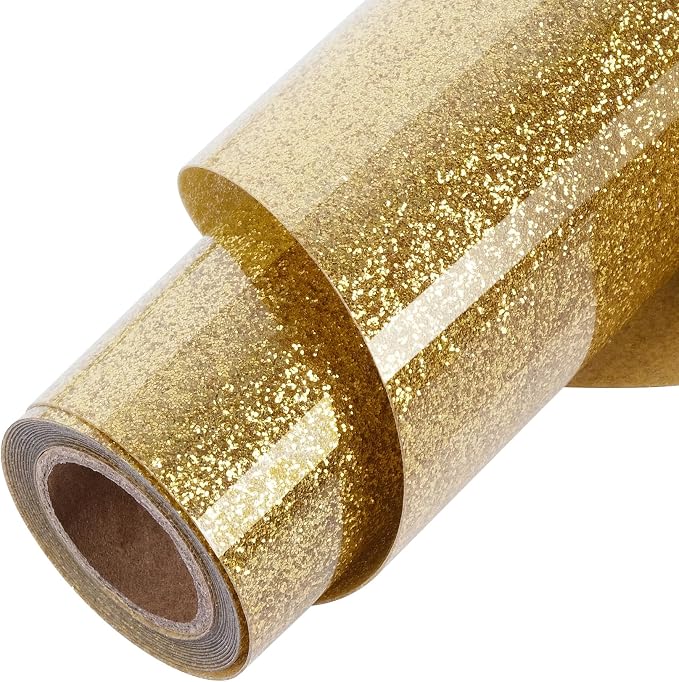 ​TORC Gold Glitter HTV Gold Heat Transfer Vinyl HTV Rolls by TORC
