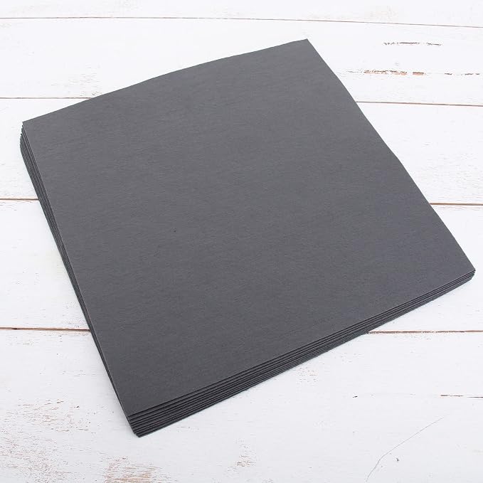 Threadart Dark Grey Premium Felt Sheets by ThreadArt