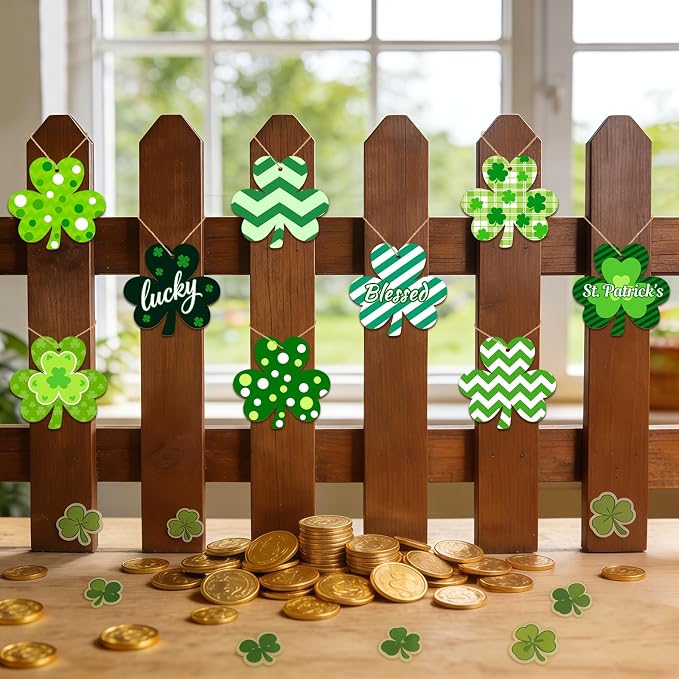 80PCS Wooden Shamrock Ornaments to Paint St. Patrick's Day Decorations - Image 6