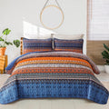 WONGS BEDDING Boho Fall Quilt King Size, Lightweight Microfiber Bed Decor by WONGSBEDDING