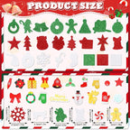 SEPGLITTER 600Pcs Christmas Foam Sticker Xmas Glitter Self Adhesive Sticker | - Image 2