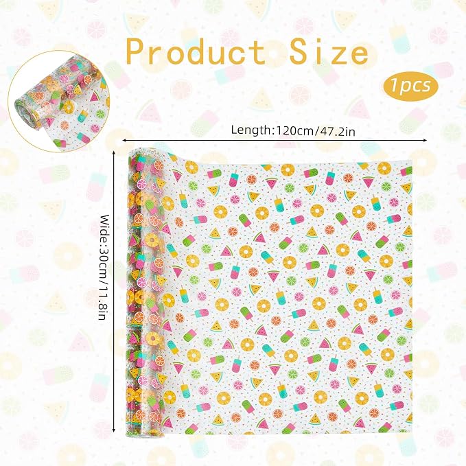 Printed TPU Jelly Faux Leather Fabric, 47.2 x 11.8 Inch Transparent Clear Jelly - Image 2