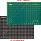 NEWBRAUG 12'' × 18'' Durable Self Healing Cutting Mat, Double Sided 5-Ply PVC - Image 2