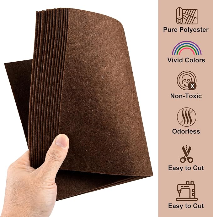Morcheiong 50 Pcs Felt Fabric Soft Felt Fabric Sheet - Image 3