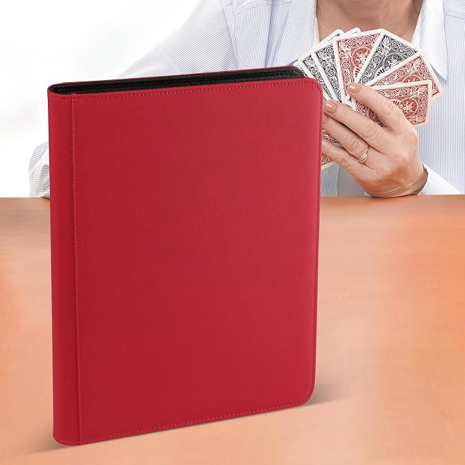 12 Pocket Ringless Side Loading Trading Card Binder, 720 Cards PU Fixed Page - Image 7