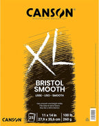 Canson XL Series Bristol Paper, Foldover Pad, 11x14 inches, 25 Sheets by Unknown