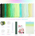 800PCS Pipe Cleaners Flower Kit, Thick Green Pipe Cleaner Bulk Craft | 16 - Image 2