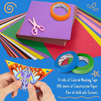 Craftzilla Arts and Crafts Kit for Kids – 11 Colored Masking Tape Rolls - Image 2