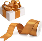 HUIHUANG Burnt Orange Satin Wired Ribbon1-1/2, Gift Wrapping, Wedding by HUIHUANG