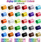 30 Pack HTV Vinyl Bundle 12" x 90 FT Heat Transfer Vinyl Rolls - Image 2