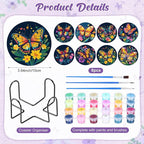 Reallnaive 8 Pcs Butterfly Flowers Paint by Numbers Kit - Image 4