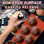 Lerykin 3 Pack Extra Large 5-Cavity Semi Sphere Silicone Molds, Half Sphere - Image 2