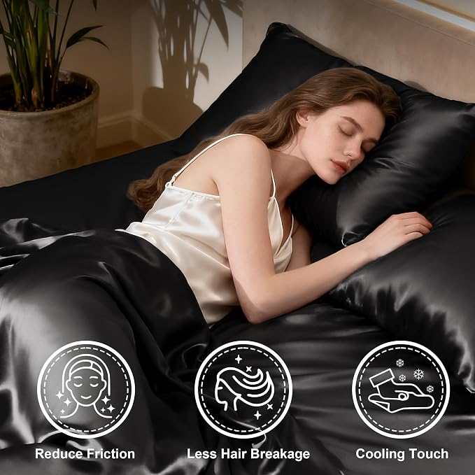Love's cabin Twin XL Satin Sheet Sets - Image 3