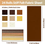 24 Pcs 11.8 x 35.4 Inch Wool Blend Felt Sheets - Image 2