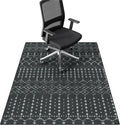 Office Chair Mat for Hardwood & Tile Floors, 55" x 36" Desk Chair Mat, Non-Slip Floor Protector for Rolling Chairs, Machine Washable Area Rug for Home Office, Black