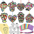 Eersida 32 Pcs Mothers Day Suncatchers Paper Craft Set DIY Flower Shaped by Eersida