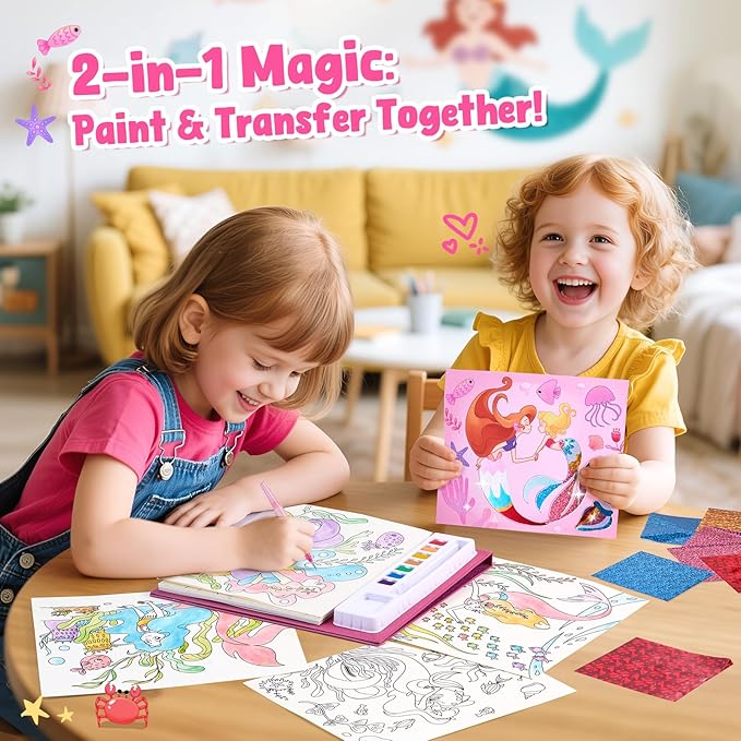 JoyCat Paint with Water Coloring Books & Shimmer Art | Art & Craft Activity - Image 2