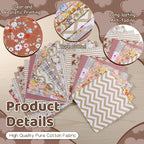 168 Pcs 5 inch Vintage Rose Quilting Fabric Square Bundle, Precuts Charm Packs - Image 3