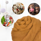 uxcell Needle Felting Wool, 8.5 Oz Nature Fibre Wool Yarn Roving - Image 4