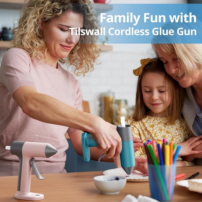 Tilswall Cordless Hot Glue Gun, 30s Fast Preheating, Rechargeable | Hot Melt - Image 7