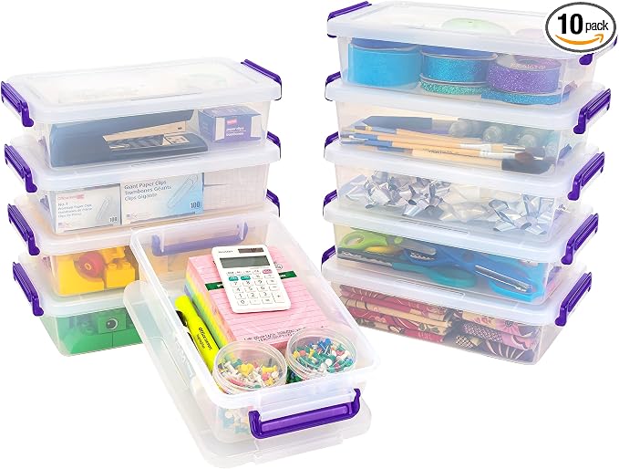 IRIS USA 3 Qt. Plastic Craft Storage Container Bins by IRISUSA