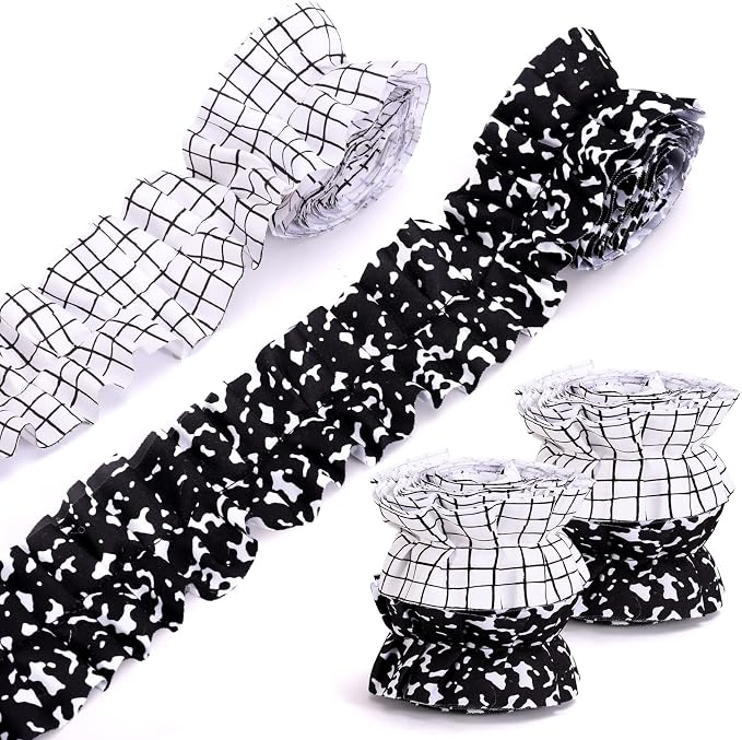 AnyDesign 6 Rolls 47Ft Ruffled Bulletin Board Borders Fabric Bulletin Border by AnyDesign