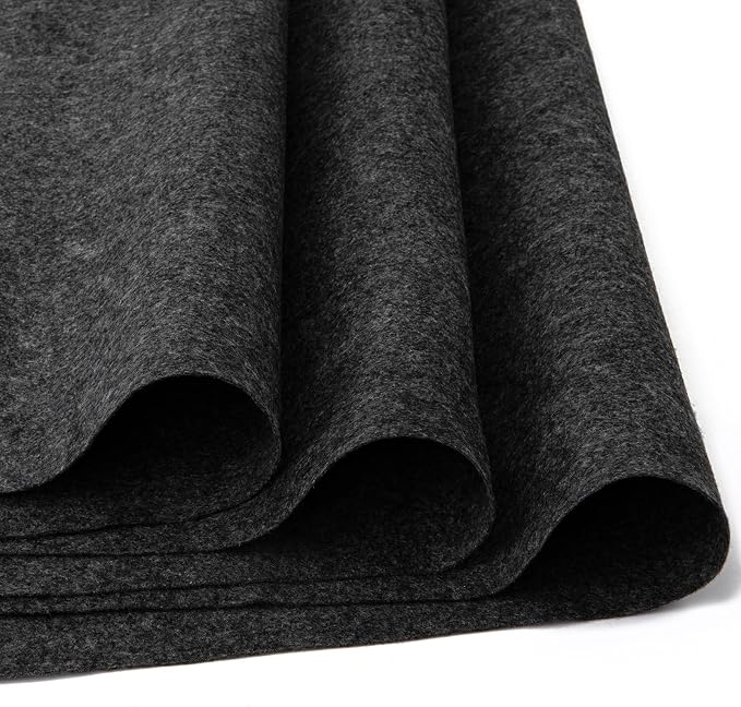 HaoFeijh Grey Felt Fabric 36" x 36", 1.4mm Thick Soft Felt Fabric Sheet by HaoFeiJH