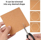 20 Pack Self Adhesive Cork Sheets 4x4 Inch Square, 0.08 in Thick Sticky Back - Image 4