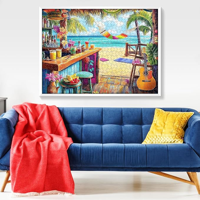 500 Piece Puzzle for Adults, Vacation Jigsaw Puzzle, Seaside Bar Puzzles 500 - Image 6