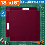 IONTACH 18" X 18" Soft Felt Sheets 1.6mm Thick | Acrylic Felt Fabric Sheets - Image 2