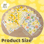 84 Pcs Yellow Charm Packs for Quiltings, Cotton Quilting Fabric Bundles - Image 2