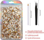 ASTARON 50g Mix Flatback Rhinestones Half Pearls - Image 2