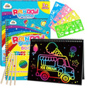 ZMLM Scratch Paper Art-Crafts Gift: 2 Pack Rainbow Notebooks Supplies Toys by ZMLM